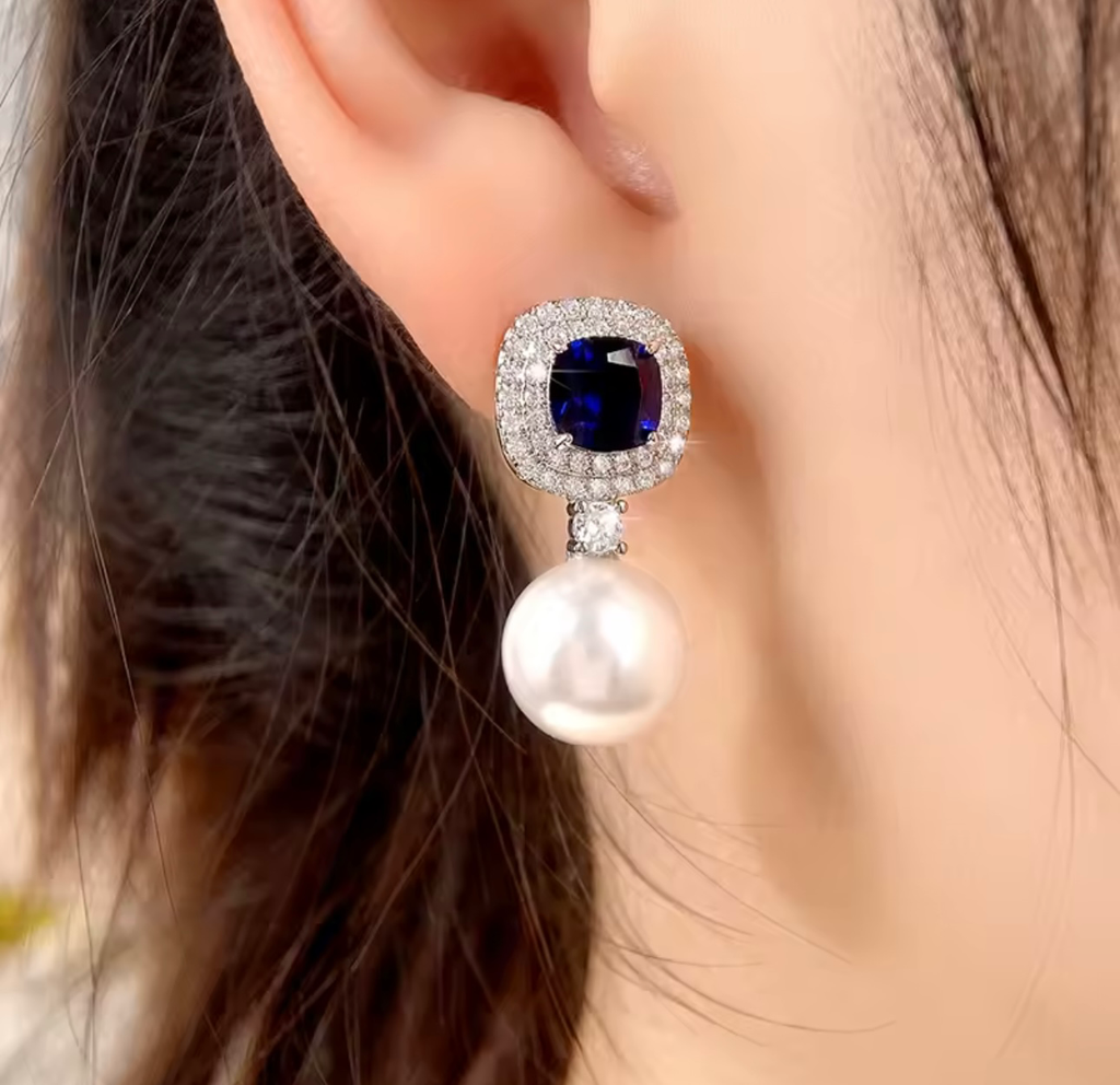 [S102] Arete Amelie Plata .925 con baño de rodio