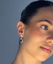 Arete Sofia Plata .925 con baño de rodio