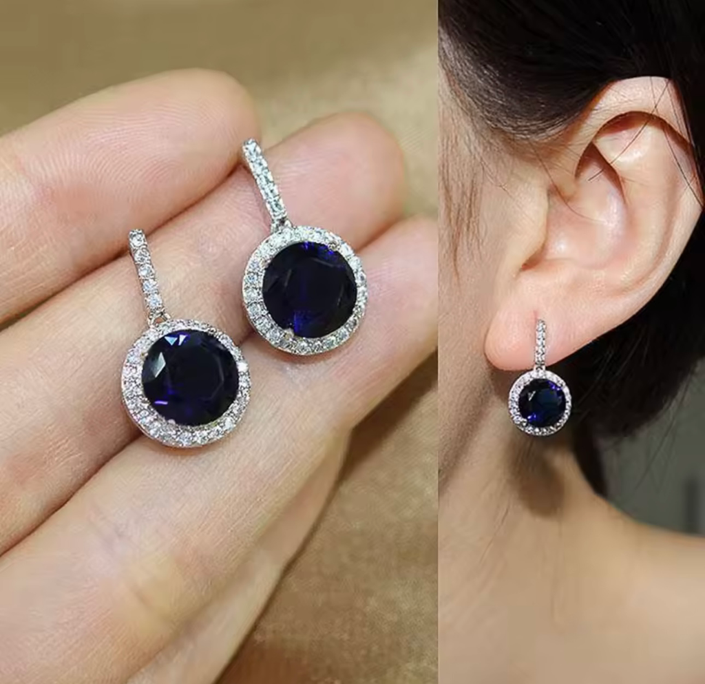 Arete Victoria Plata .925 con baño de rodio