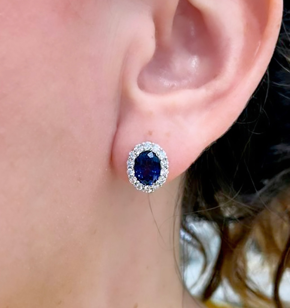 [S111] Arete Diana Premium Plata .925 con baño de rodio