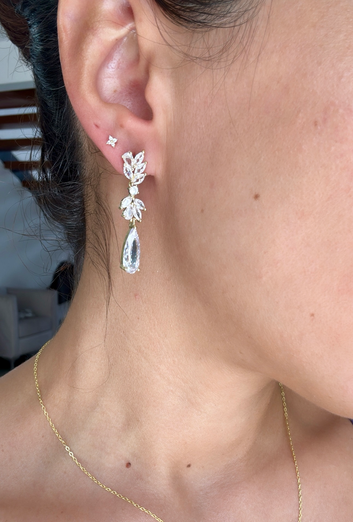 Arete Judith Gold Plata .925 con baño de rodio
