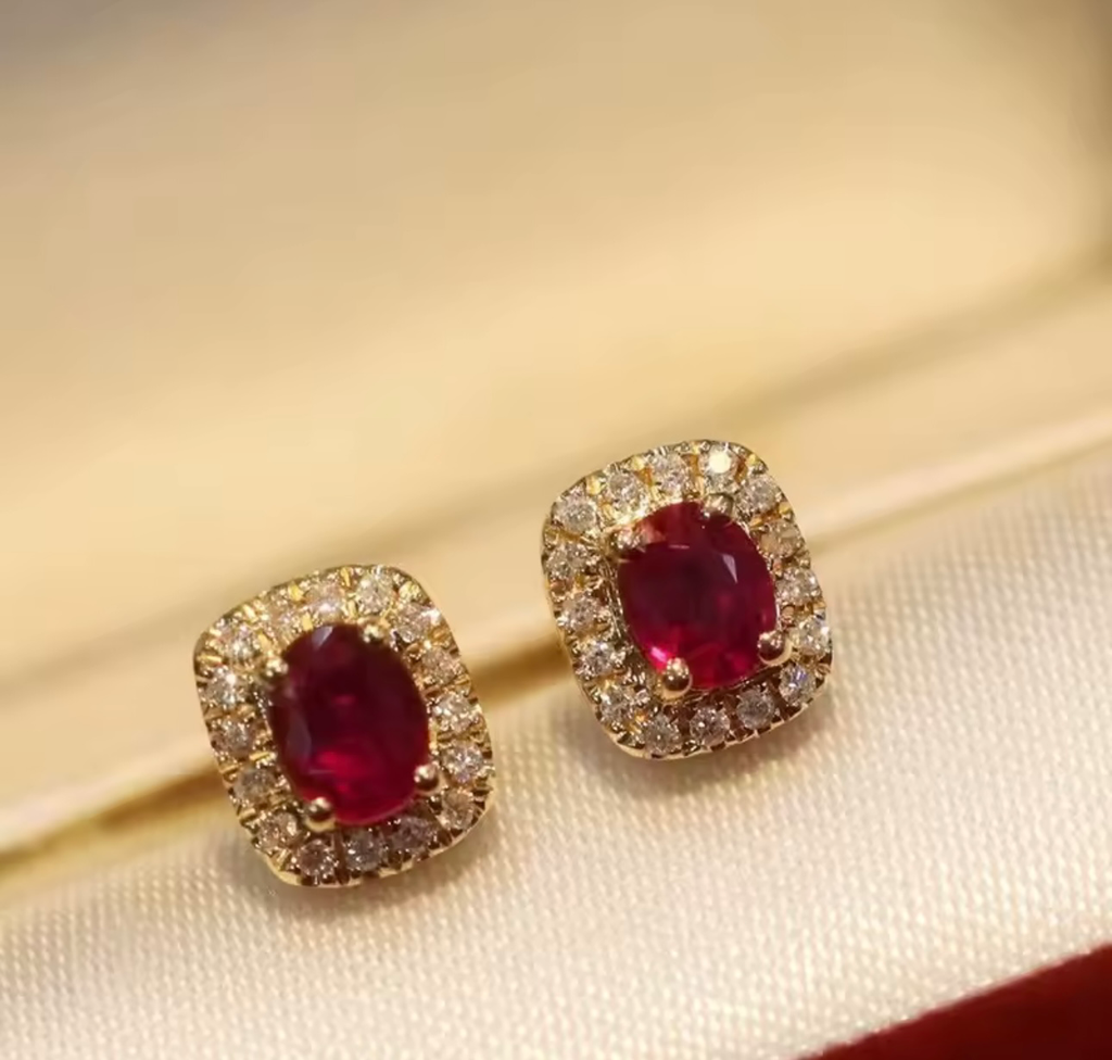 [S221] Arete Studs Luisa Plata .925 con baño de rodio