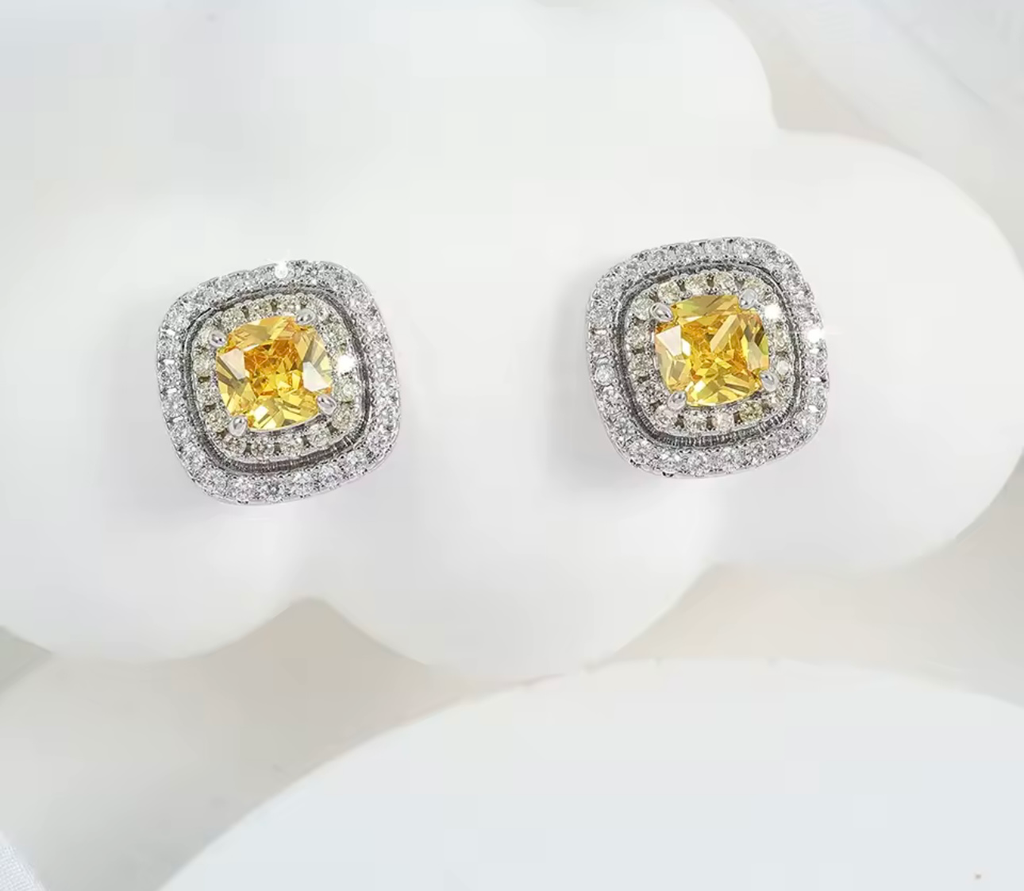 [S224] Arete Studs Matilde Plata .925 con baño de rodio