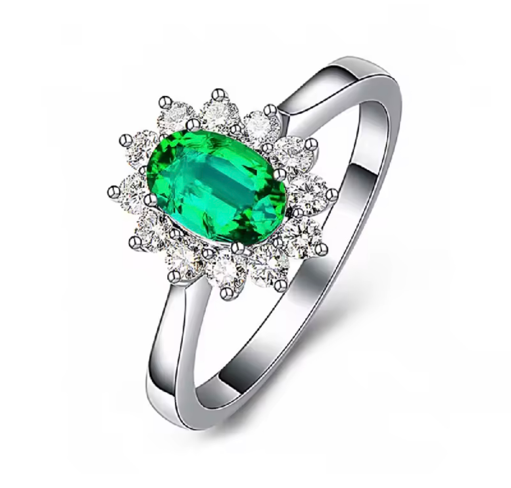 [S316.5] Anillo Lady Esmeralda Plata .925 (5)