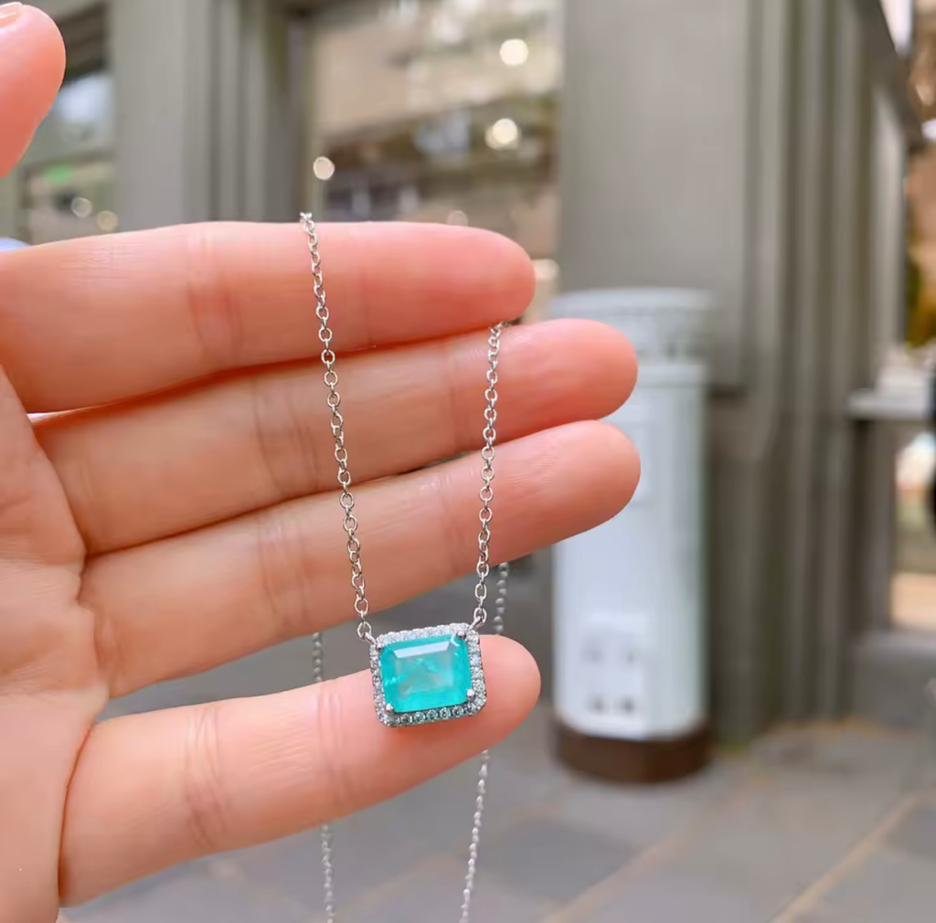 [S502] Collar Artemisa Turmalina Plata .925 con rodio