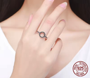 Anillo Pandora Circulo Negro Plata .925