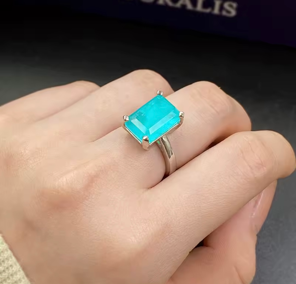 [S305.5] Anillo Deneb Turmalina Plata .925 (5)