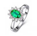 Anillo Lady Esmeralda Plata .925