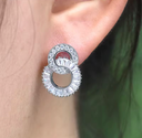 Arete Clara Plata .925 con rodio 