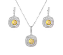 Set Emilia Topacio Plata .925 con rodio 