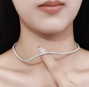 Collar Tennis Plata .925 con zirconia Premium de 2mm