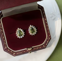Arete Studs Olivia con baño de oro y rodio