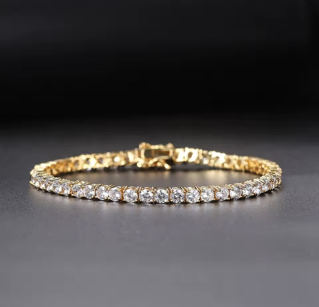 [S419] Pulcera Tennis Bracelet Premium Dorada